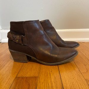 American Eagle Brown Braided Booties
